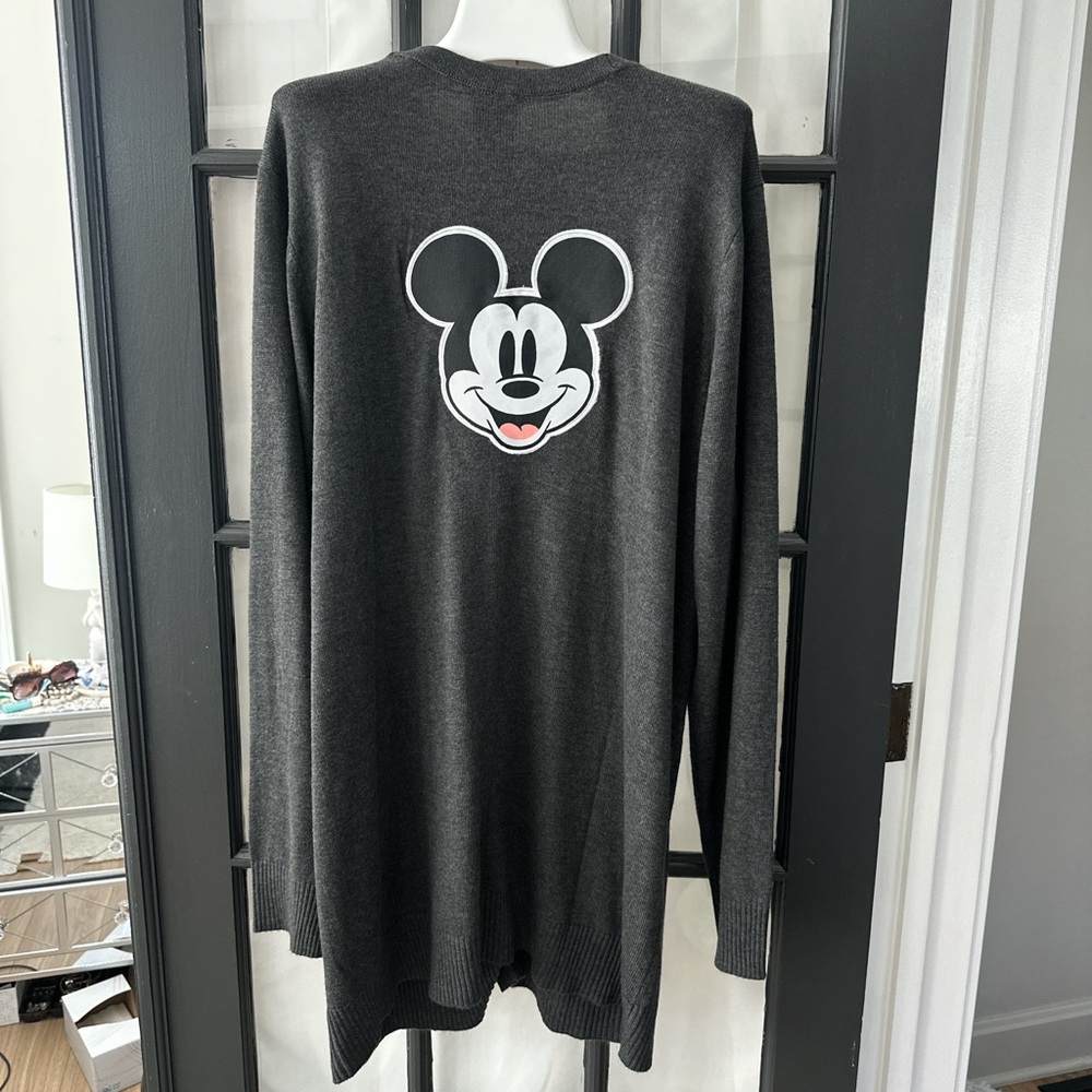 Disney Gray Mickey Mouse Cardigan